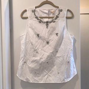 J. Crew Gem Embellished Top